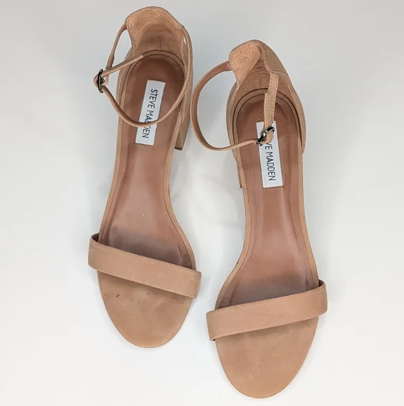 ✨ Steve Madden Irene Block Heel Sandals — Nude, Size 8.5 - Picture 3 of 8